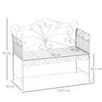 Heavy-Duty Garden Bench-White