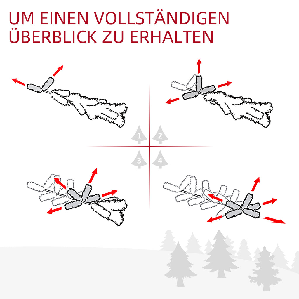 1,8 m künstliche Weihnachtsgirlande mit Lichterkette Blumendekoration Grün
