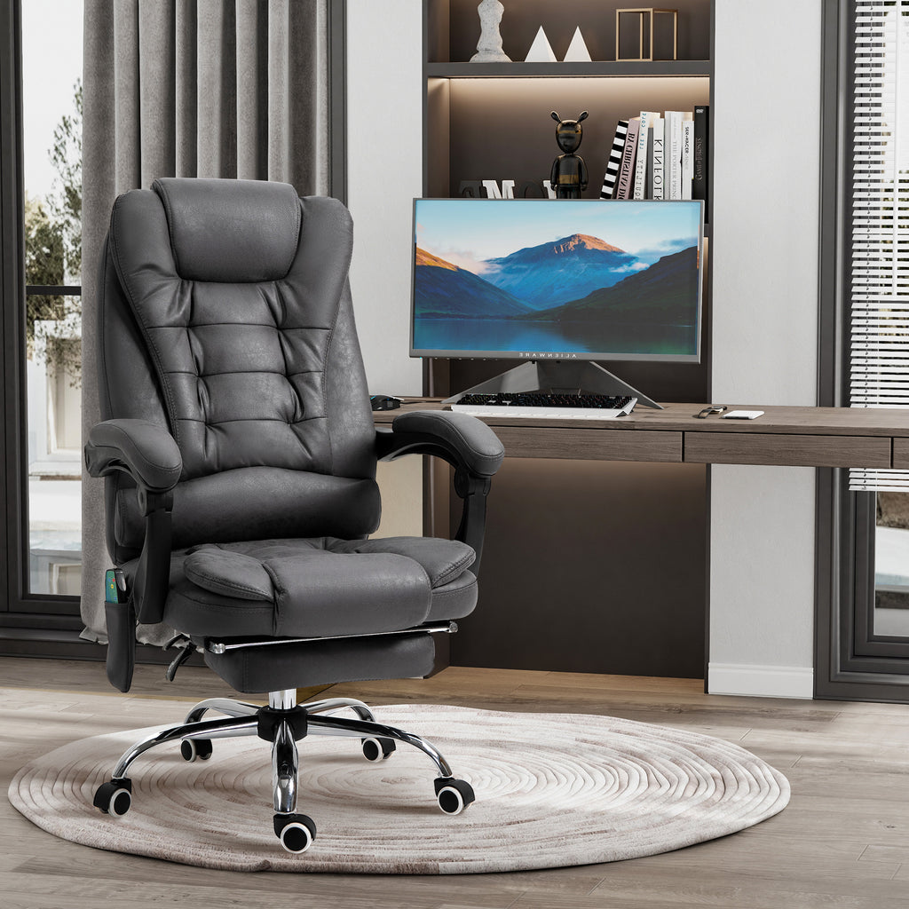 Bürostuhl mit Massagefunktion, ergonomisch, 65x160x104cm, Grau