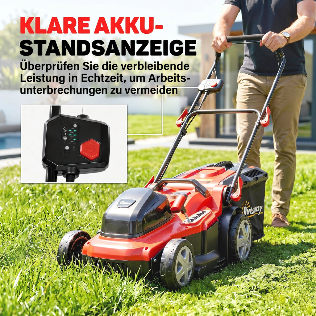 Elektro Rasenmäher 800 W 40 cm Schnittbreite mit 45L Fangkorb