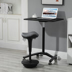 B¨¹rohocker mit Schwenkfunktion, ergonomischer Hocker, h?henverstellbar 65,5-83,5 cm 120¡ã neigbar Grau