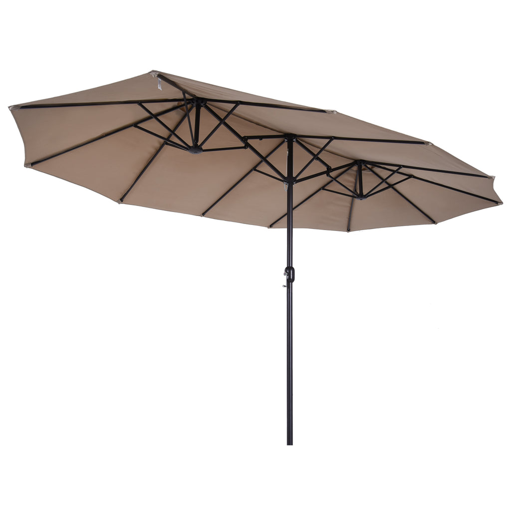 4.6m Double Garden Parasol - Tan