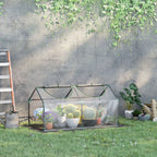 Mini Greenhouse Portable Flower Planter Vegetable Grow House for Garden with Zipped Windows, 120 x 60 x 60 cm, Clear