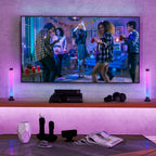 2er-Set LED-Lampe, Tischlampe mit App- und Fernsteuerung, Musik-Synchronisation, Farb-Modi, Timer, Weiß