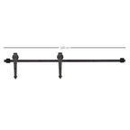 Schiebet¨¹r-Kit, rustikales Design, Kohlenstoffstahl, tr?gt bis zu 100 kg pro Paneel