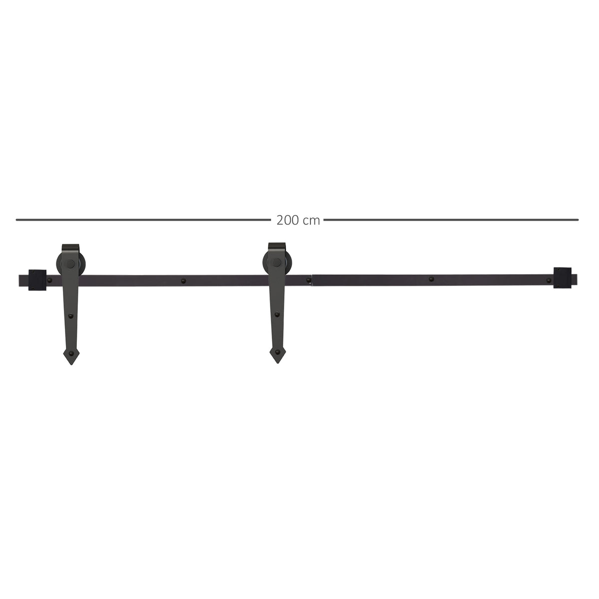 Schiebet¨¹r-Kit, rustikales Design, Kohlenstoffstahl, tr?gt bis zu 100 kg pro Paneel