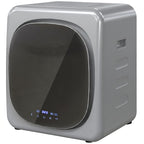 Ablufttrockner 4 kg mit Smart-Modus, 800 W Kompakttrockner mit Edelstahltrommel, Silber