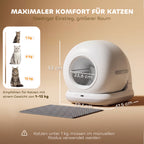 Selbstreinigende Katzentoilette, XL 72L Katzenklo Selbstreinigend mit HD-Kamera, App-Steuerung Müllbeutel, für 1-12 kg