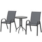Three-Piece Outdoor Garden Set - Grey