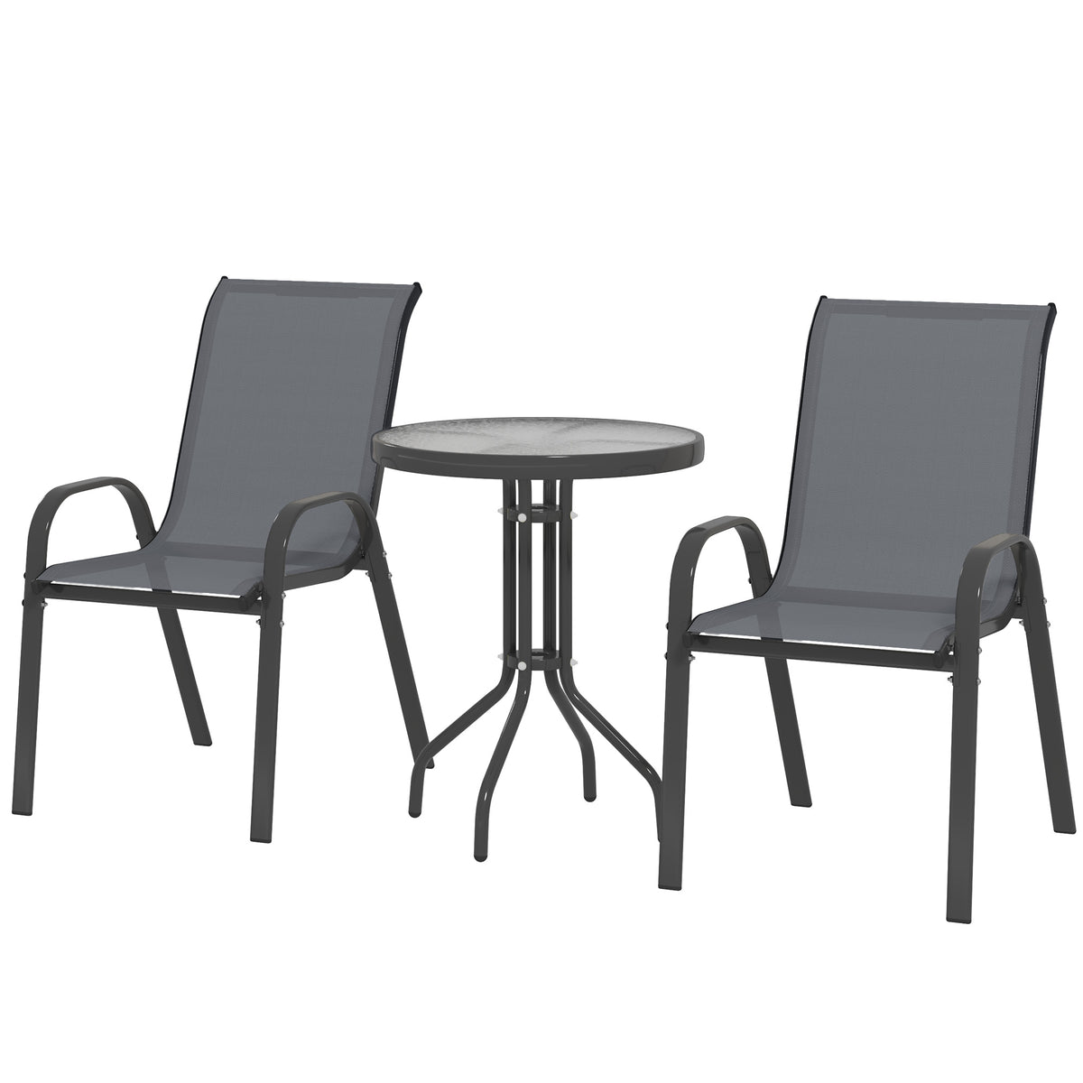 Three-Piece Outdoor Garden Set - Grey
