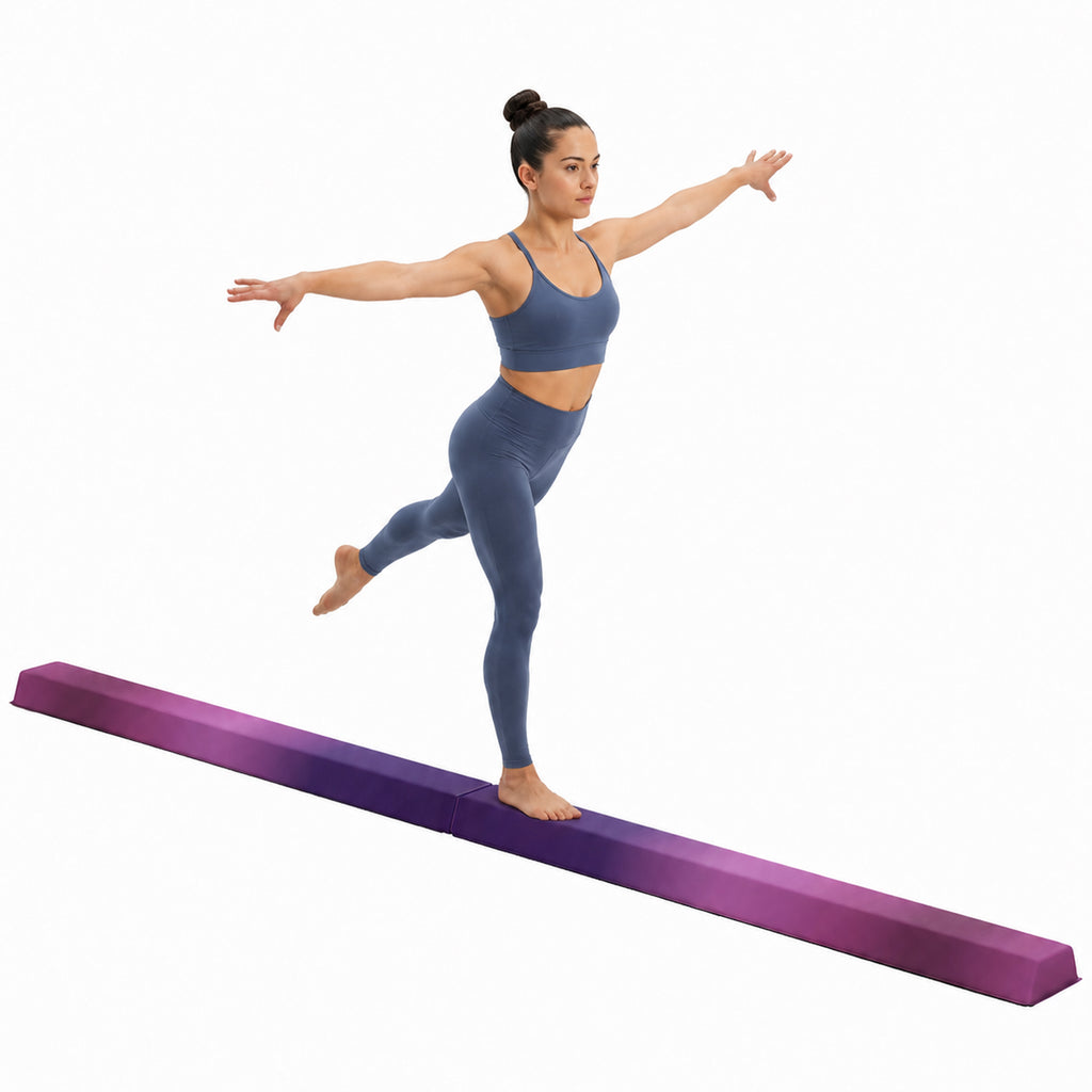 236 cm Klappbarer Schwebebalken für Jugendliche 80kg Violett