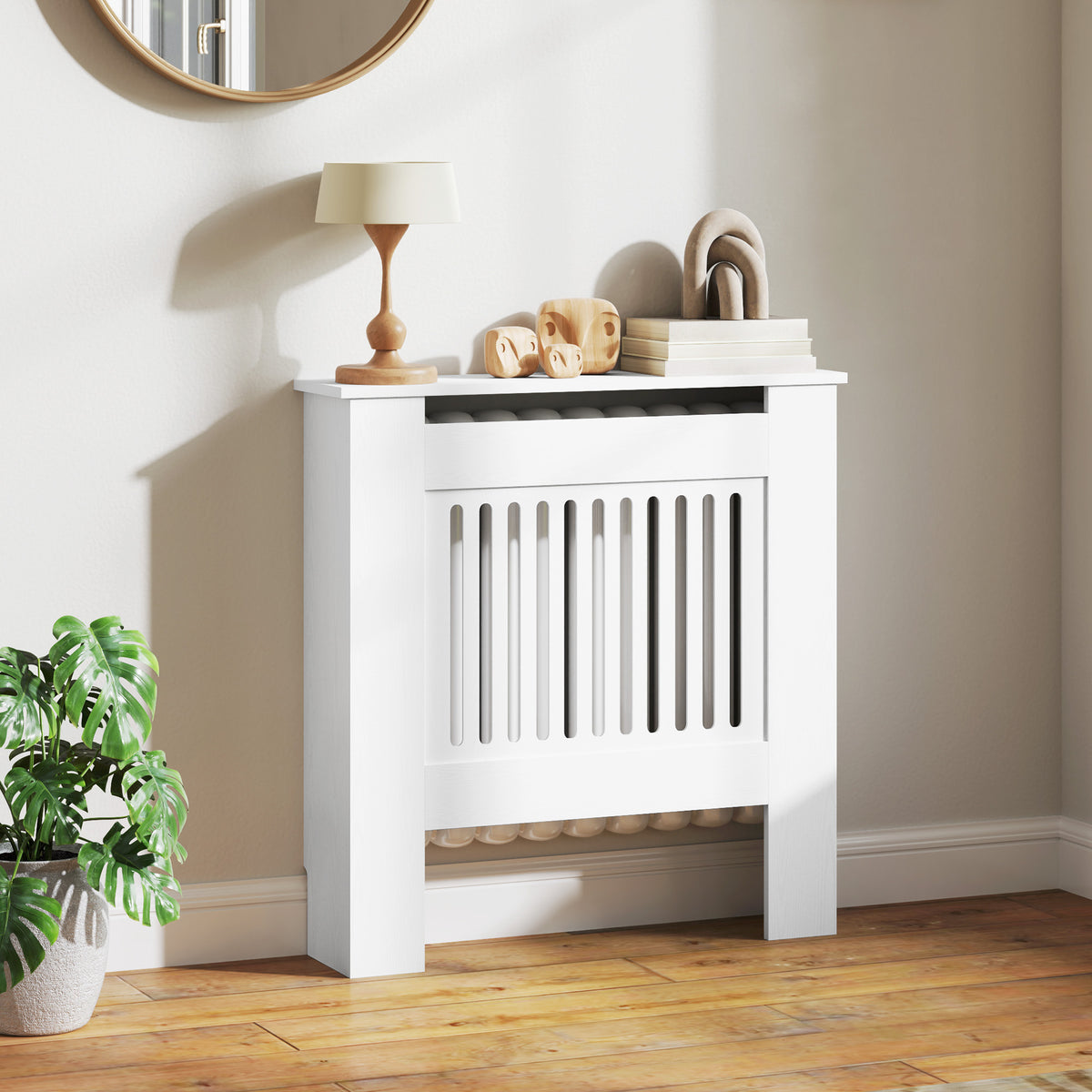 Heizk?rperverkleidung, Heizungsabdeckung, 78 x 19 x 81cm, Heizk?rper-Abdeckung f¨¹r Schlafzimmer, Wohnzimmer, MDF, Wei?