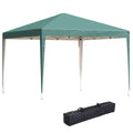 Pavillon, 2,95 x 2,95 m Pop-Up-Faltpavillon, Gartenpavillon, Partyzelt, UV-Schutz, Stahl+Oxfordstoff, Grün