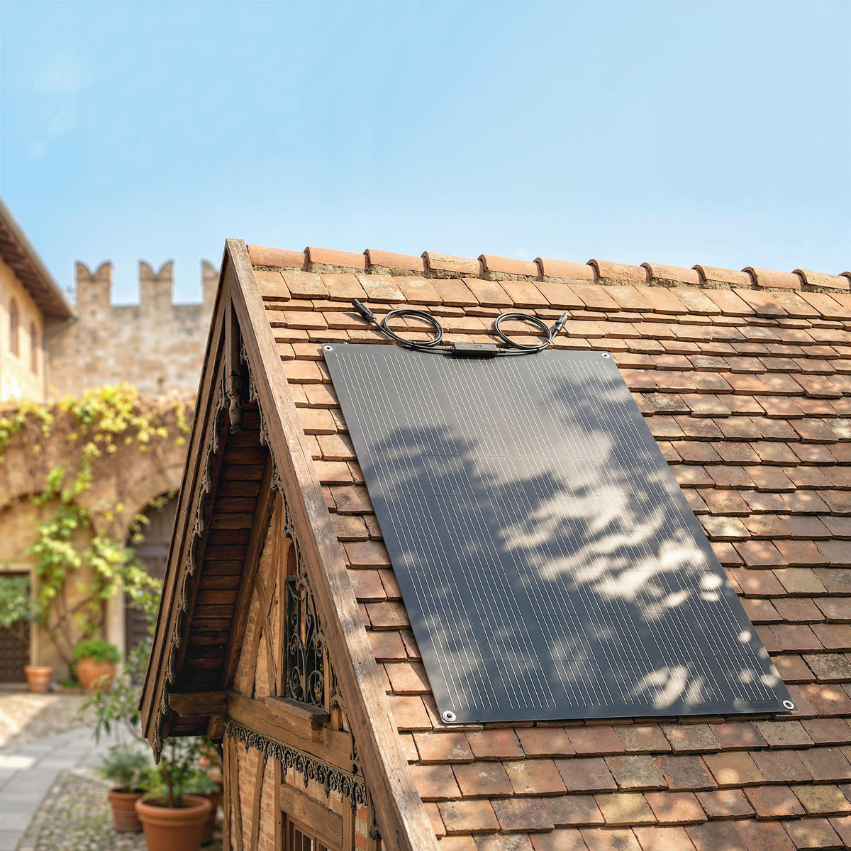 Solarpanel 100W 18V Tragbares Outdoor Solarladegerät mit 2 USB, LCD-Anzeige IP67 Wasserdicht