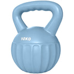 Kettlebell Kugelhantel 6 kg Gewicht-Hantel mit Sand befüllt für Anfänger Zuhause Krafttraining 21 x 21 x 27 cm Blau