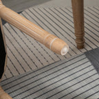 2er-Set Esszimmerstühle, Wienergeflecht, Massivholz, 49 cm x 56 cm x 96 cm, Cremeweiß +Natur