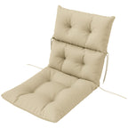 Sitzkissen, Dickes Polsterkissen f¨¹r Sitzm?bel, mit R¨¹ckenlehne, Schaukelstuhlkissen, f¨¹r drinnen und drau?en, Beige