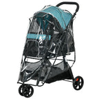 Foldable Pet Stroller w/ Rain Cover, for XS Dogs, S Dogs - Dark Green