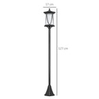 Solar Lamp Post Light, 1.3 M LED Outdoor Street Light, Waterproof IP44 for Patio, Garden, Pathway, Cool White