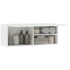 Badezimmerschrank H?ngeschrank Wandschrank mit nach oben klappbarer T¨¹r, Gasdruckfeder Einlegeboden 80 x 25 x 30 cm Wei?