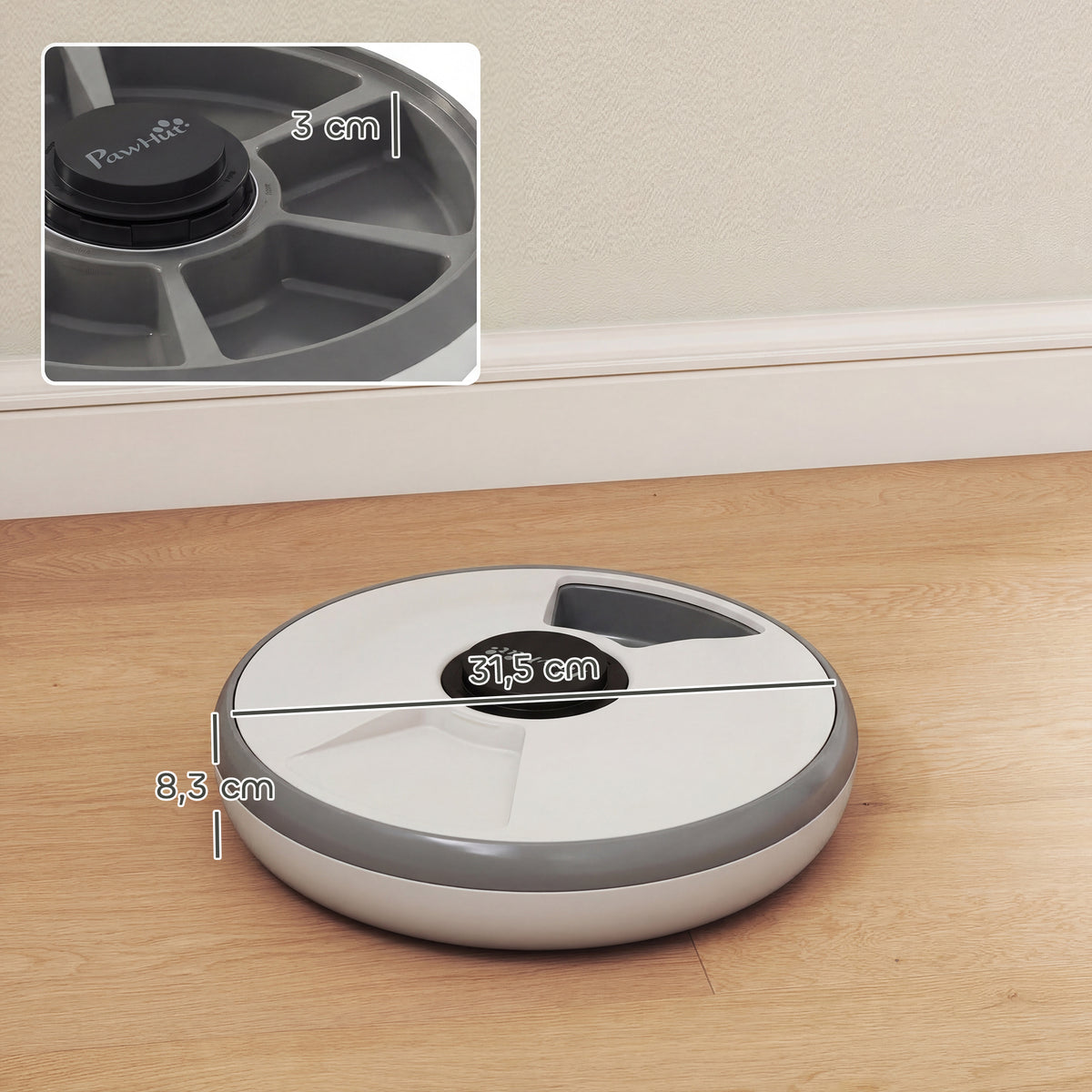 Automatic Cat Feeder Programmable Timer for Dry Wet Food Cat Food Dispenser with Ice Pack for 6 Meals