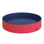  Hundebadewanne faltbar Badewanne Hundepool Plantschbecken Swimmingpool Wasserbecken f¨¹r Hunde und Katzen Schwimmbecken Kunststoff+Holz Rot ?140 x H30 cm