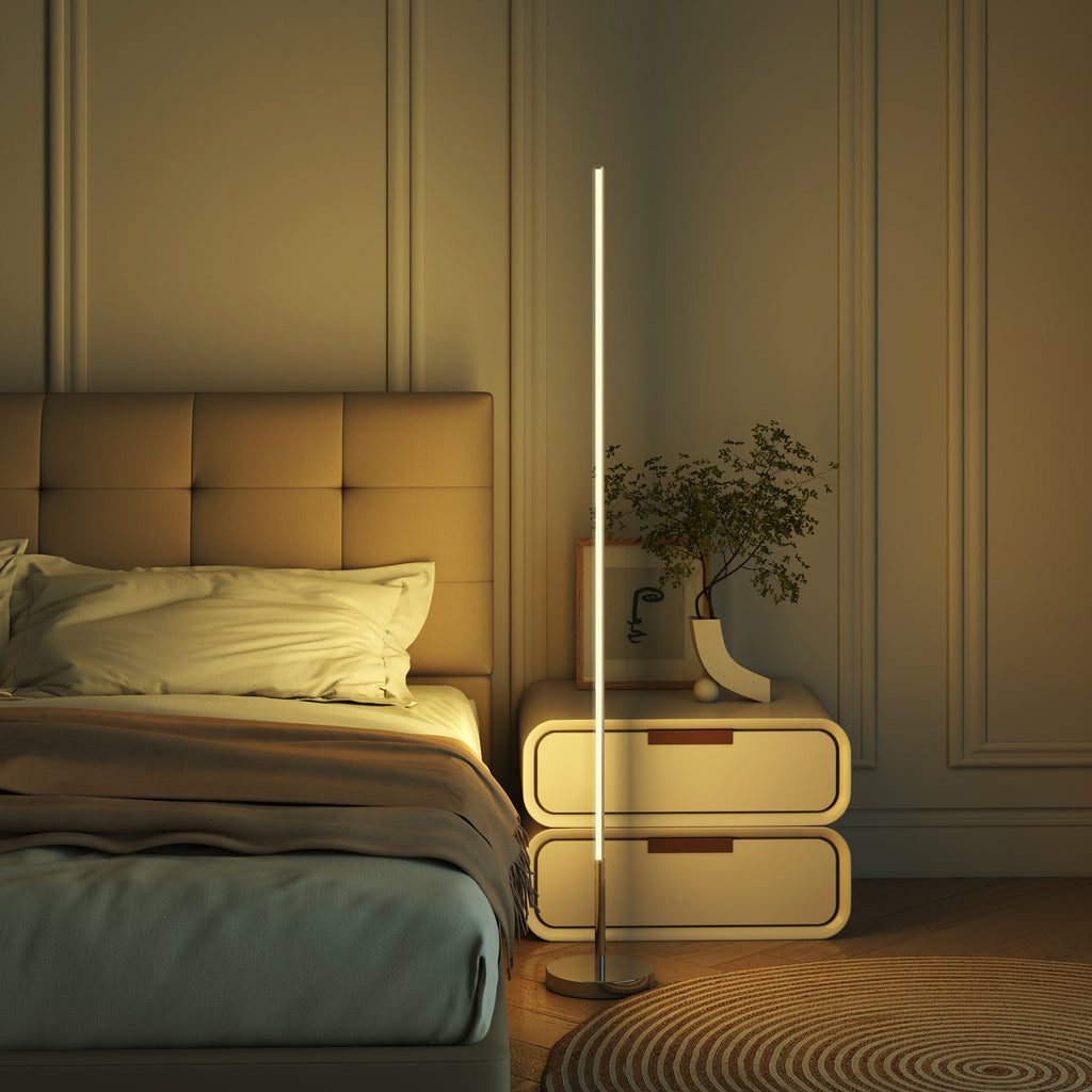 LED Stehlampe Wohnzimmer mit einstellbarer Farbtemperatur für Schlafzimmer, Büro, 20 x 20 x 150 cm