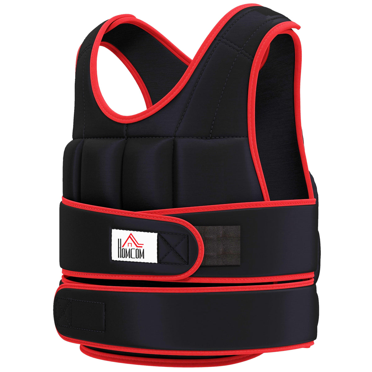 20kg Weighted Vest, Adjustable Running Weight Vest with 38 Weight Bags for Men or Women Cardio Exercise, Black and Red