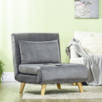 2-in-1 Sessel, Relaxsessel, G?stebett, 72 cm x 78 cm x 79 cm, Grau