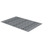 182 x 274cm Reversible Patterned Outdoor Rug, with Bag - Black/Grey