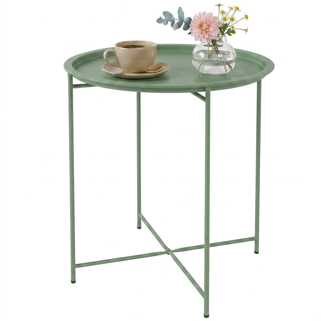 Steel Removable Tray Top Garden Table - Green