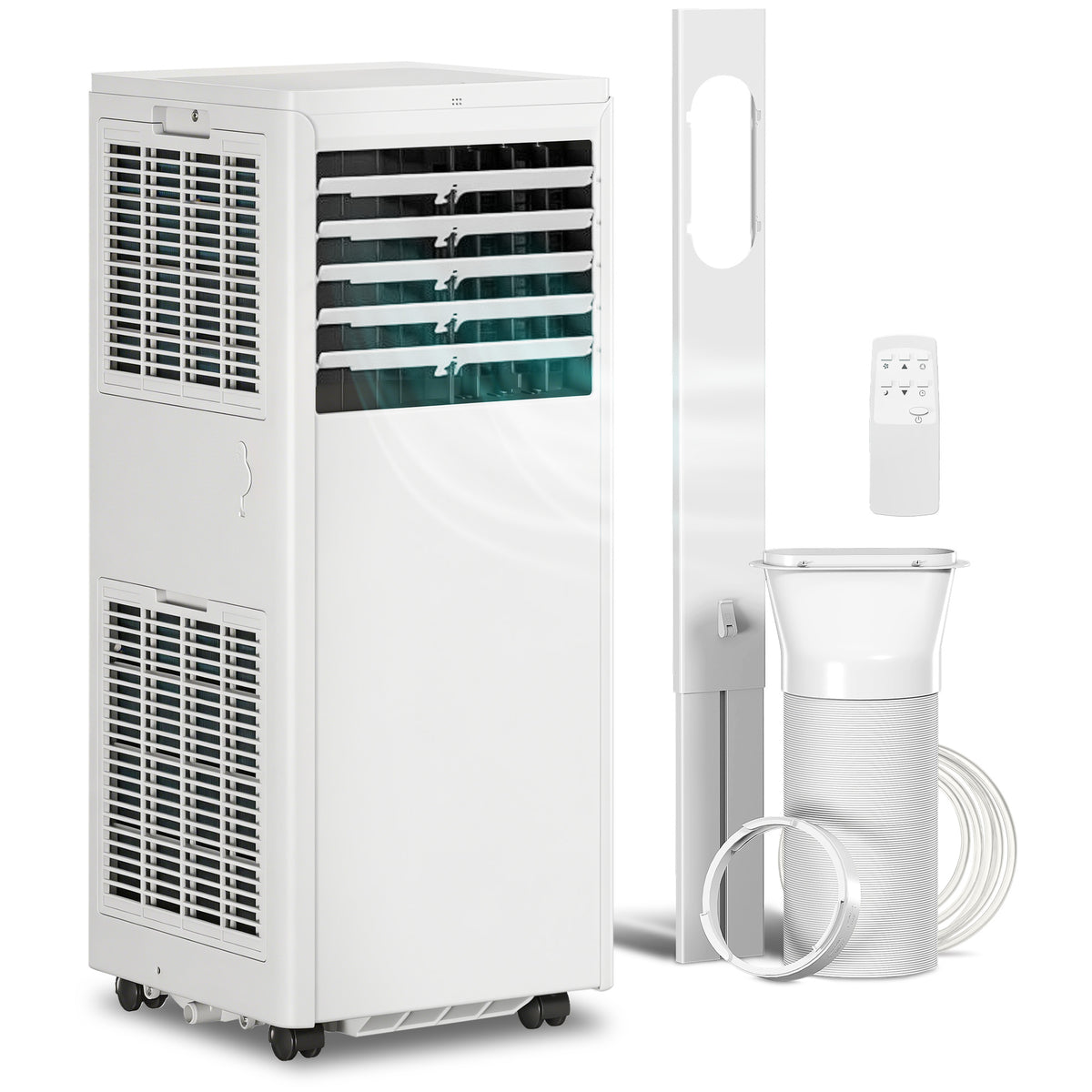 Tragbares Klimagerät 7000 BTU, 4-in-1 Klimaanlage mit Kühlung, Entfeuchter, Ventilator, Schlafmodus