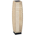 Solar Stehlampe Rattan Solarlampen mit Lichtsensor Automatische LED Solarleuchte im Boho-Stil IP44 Wasserdicht