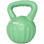 Kettlebell Kugelhantel 6 kg Gewicht-Hantel mit Sand befüllt für Anfänger Zuhause Krafttraining 21 x 21 x 27 cm Grün