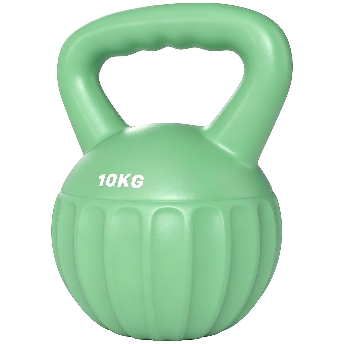Kettlebell Kugelhantel 6 kg Gewicht-Hantel mit Sand befüllt für Anfänger Zuhause Krafttraining 21 x 21 x 27 cm Grün