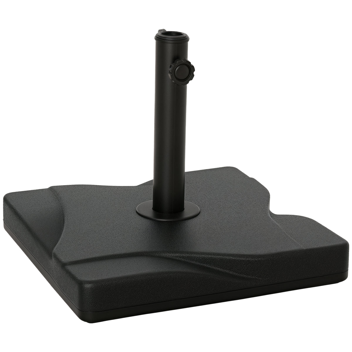 Sonnenschirmständer 20 kg Schirmständer für Sonnenschirm Schirmstangen 32/38/48 mm Sonnenschirmfuß für Garten Terrasse Balkon Zement 41,5 x 41,5 Schwarz