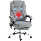 Ergonomischer B¨¹rostuhl mit Massagefunktion, Fu?st¨¹tze, drehbar, rollbar, Grau