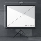 Projektionsleinwand im 4:3-Format, Kinoleinwand, Präsentationsfläche für Zuhause oder Büro, Schwarz