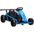 24V Elektro-Go-Kart zum Fahren und Driften, Nylon-Reifen, Sicherheitsgurt, Hupe, Musik f¨¹r 8-12 Jahre Blau