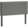 Kopfteil 3-fach höhenverstellbar Bettkopfteil mit Metallbeinen Samtoptik für Schlafzimmer 140x10x106/116/126 cm Grau