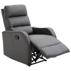 Relaxsessel mit Fu?st¨¹tze, Liegesessel, ausklappbare Fu?st¨¹tze, Kunstleder, Dunkelgrau