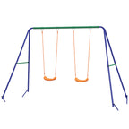 Kinder-Schaukelgestell mit 2 Schaukelsitzen, für 3-8 Jahre, Stahl, 2,7 x 1,6 x 1,8 m