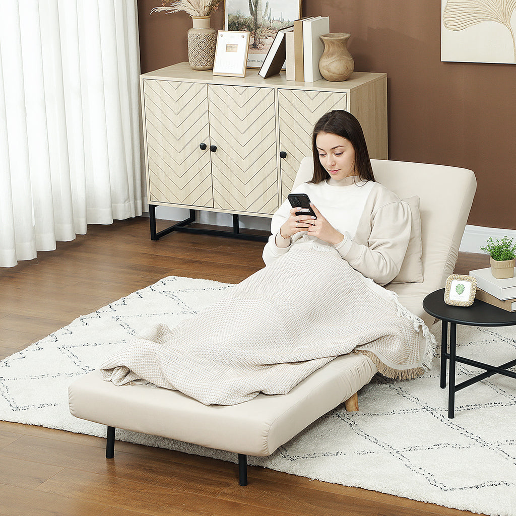2-in-1 Sessel, Relaxsessel, Gästebett, 72 cm x 78 cm x 79 cm, Grau