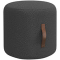 Hocker, Fußhocker in einem modernen Design, Dunkelgrau + Braun