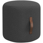 Hocker, Fußhocker in einem modernen Design, Dunkelgrau + Braun