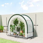Foldable Small Greenhouse, Portable Green House Mini Greenhouse with Zipper Door, PE Base, 200 x 80 x 164 cm, Green