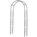 Rosenbogen aus Metall Rankhilfe für Kletterpflanzen Gartenbogen mit Spitze Metallstruktur Torbogen Rankbogen für Rosen Bögen Rankgitter Rosenhilfe für Garten 114 x 30 x 230 cm Schwarz