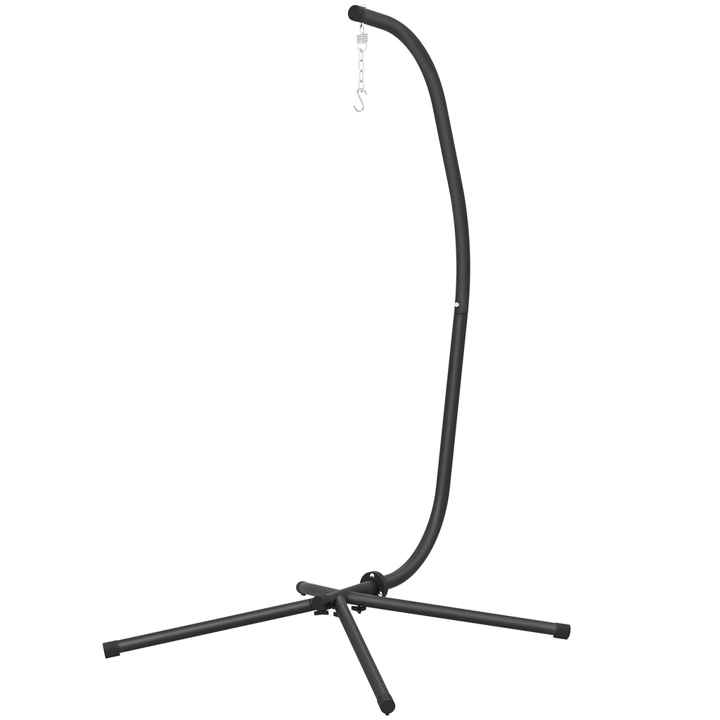 Hanging Egg Chair Stand Only, Hammock Chair C-Stand with Hanging Chain, Black