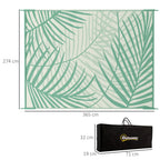 Outdoorteppich Terrassenteppich, wetterbest?ndig, modernes Design, 365 cm x 274 cm x 0,3cm, Gr¨¹n + Creme