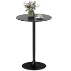 Bartisch Stehtisch, Tisch für 2 Personen, 70 x 70 x 102 cm, Schwarz